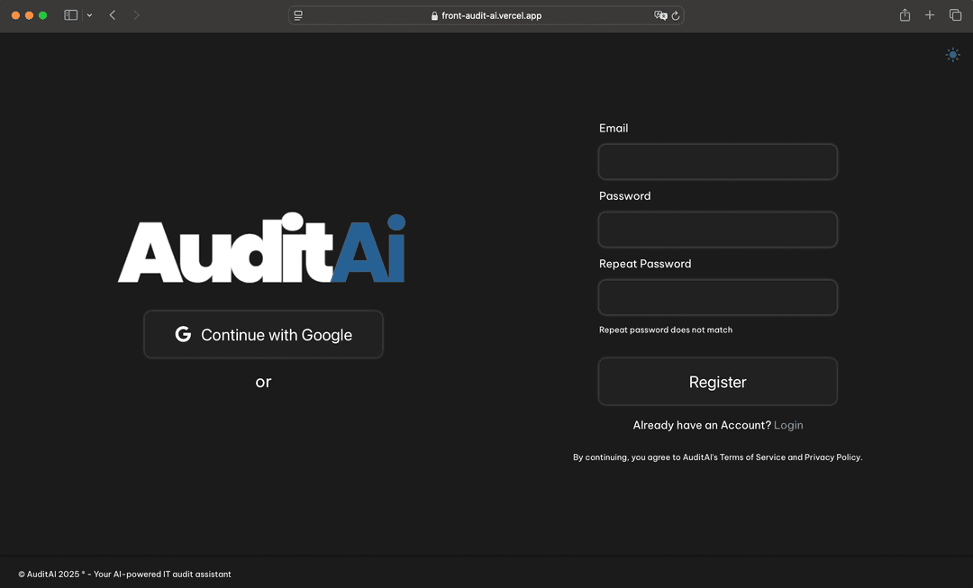 Auditai - Register