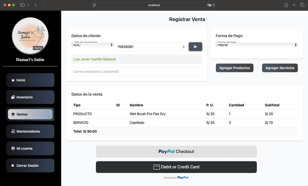 Damaris Salon - Home dark